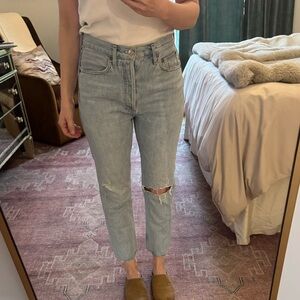 Agolde “Riley” light Blue Distressed Women's Jeans